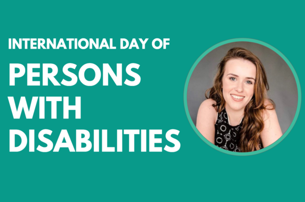 Text reads "International Day of Persons with Disabilities" next to an image of Amy Marren.