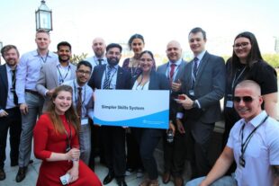 Apprentice panel outside the House of Lords